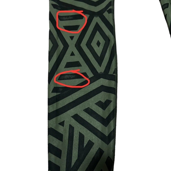 Lululemon Wunder Under Leggings Luxtreme Chevron Shuffle Fatigue Green Sz 4 - Picture 14 of 14